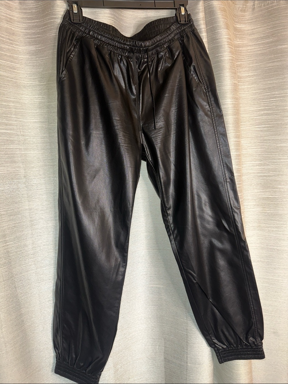 Zara woman Faux Leather Jogger Pants